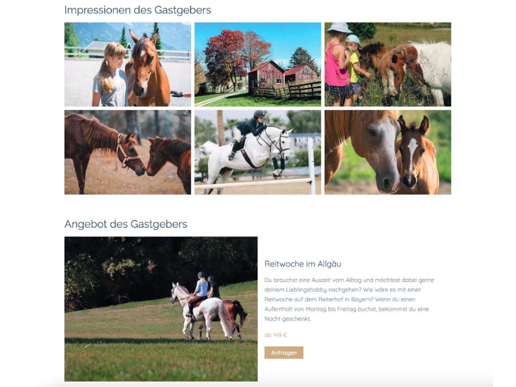 Beispiel eines Premium-Profils auf RIDAYS.de